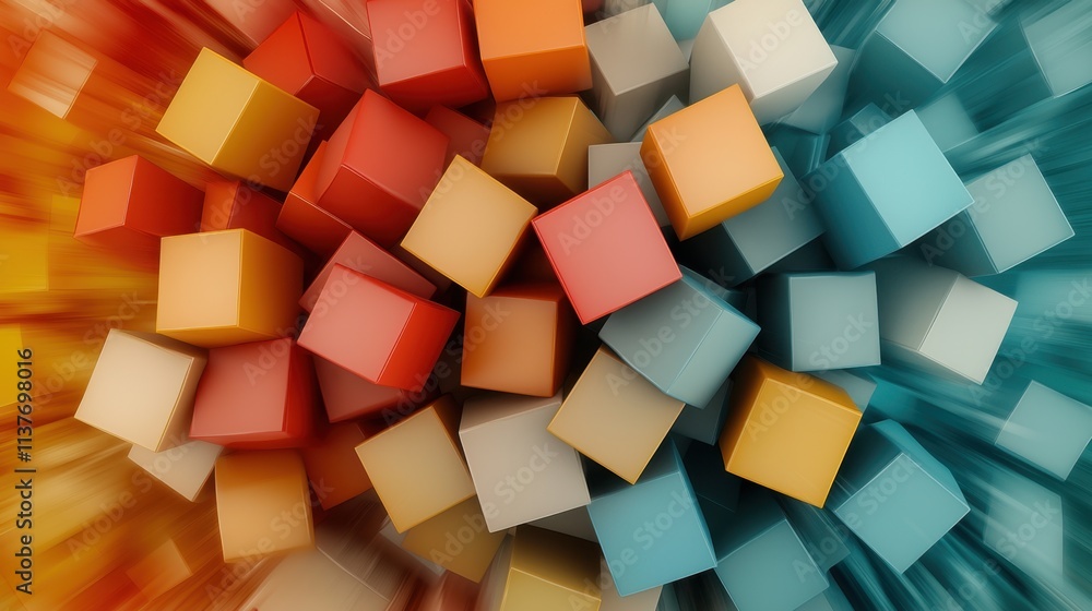 A visually stunning and captivating background composed of an array of vibrant, dynamic cubes in a multitude of bold, contrasting colors A visually stunning and captivating background composed of an array of vibrant, dynamic cubes in a multitude of bold, contrasting colors