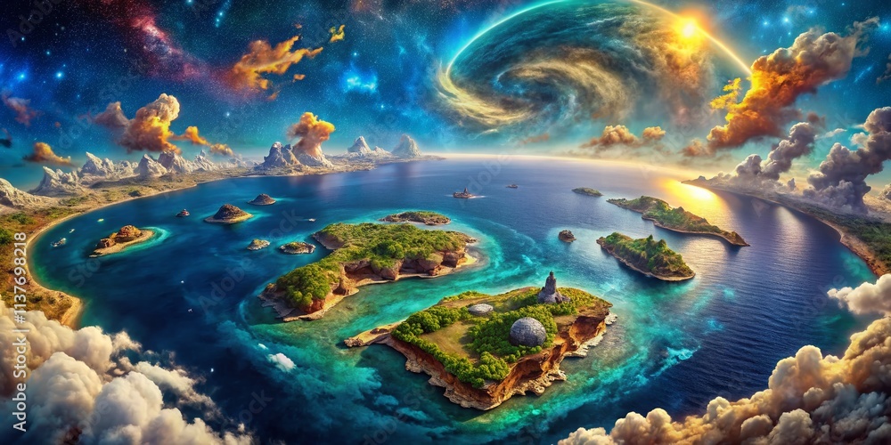 Obraz premium Malta Location World Map: Surreal Island Paradise, Geographic Coordinates, Mediterranean Sea