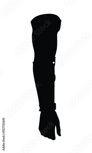 Arm guard vector silhouette illustration