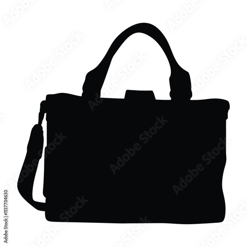 Handbag silhouette illustration isolated on a white background