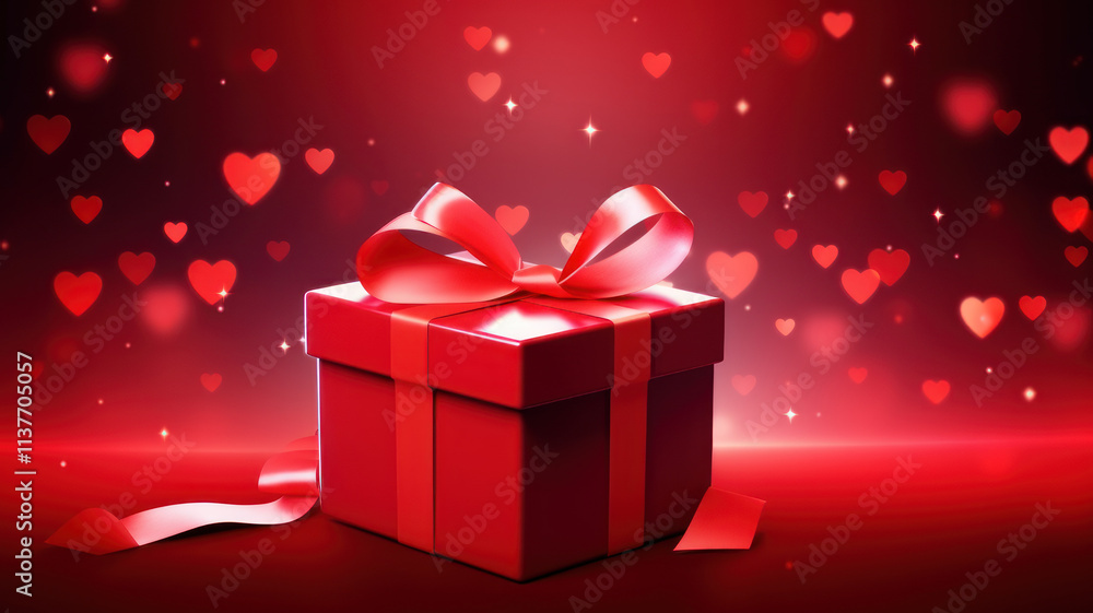 Valentine's day design. Realistic red gifts boxes Valentine's day design. Realistic red gifts boxes