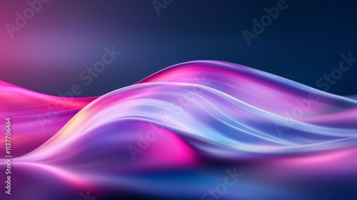 Wallpaper Mural Flowing abstract waves digital art vibrant colors modern background high-resolution concept for visual impact Torontodigital.ca