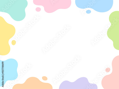カラフルな柔らかい形のフレーム