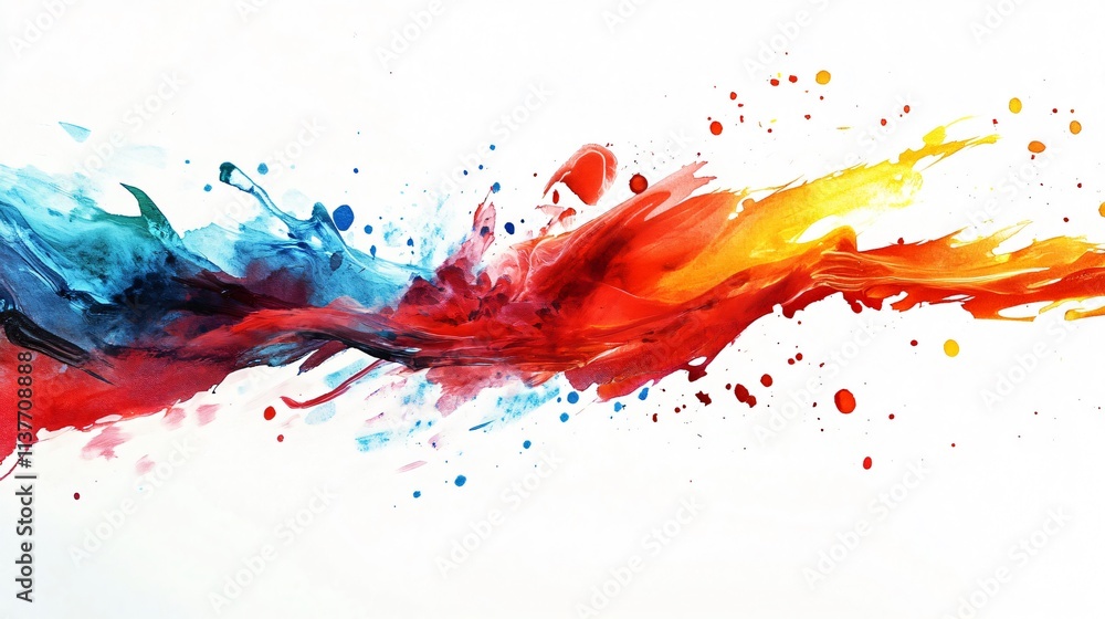 Fototapeta premium Abstract Colorful Painting: A Vivid Splash of Emotion and Creativity
