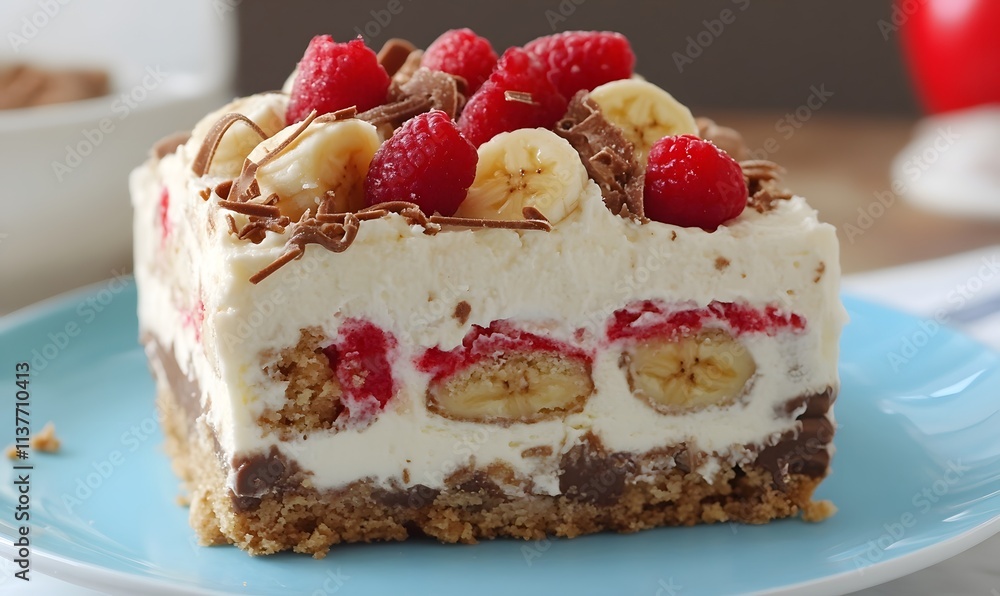 Banana Split Cake, Generative AI Banana Split Cake, Generative AI