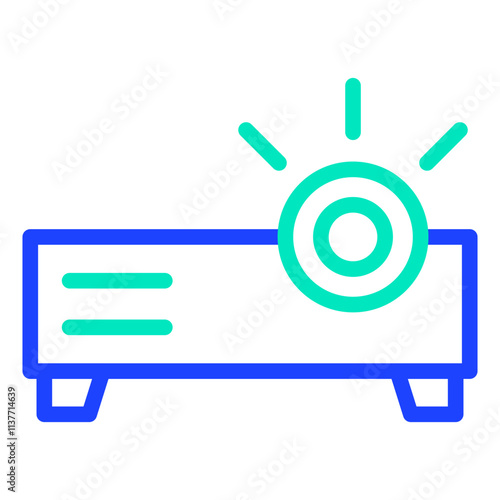 Projector Vector Icon Design Illustration