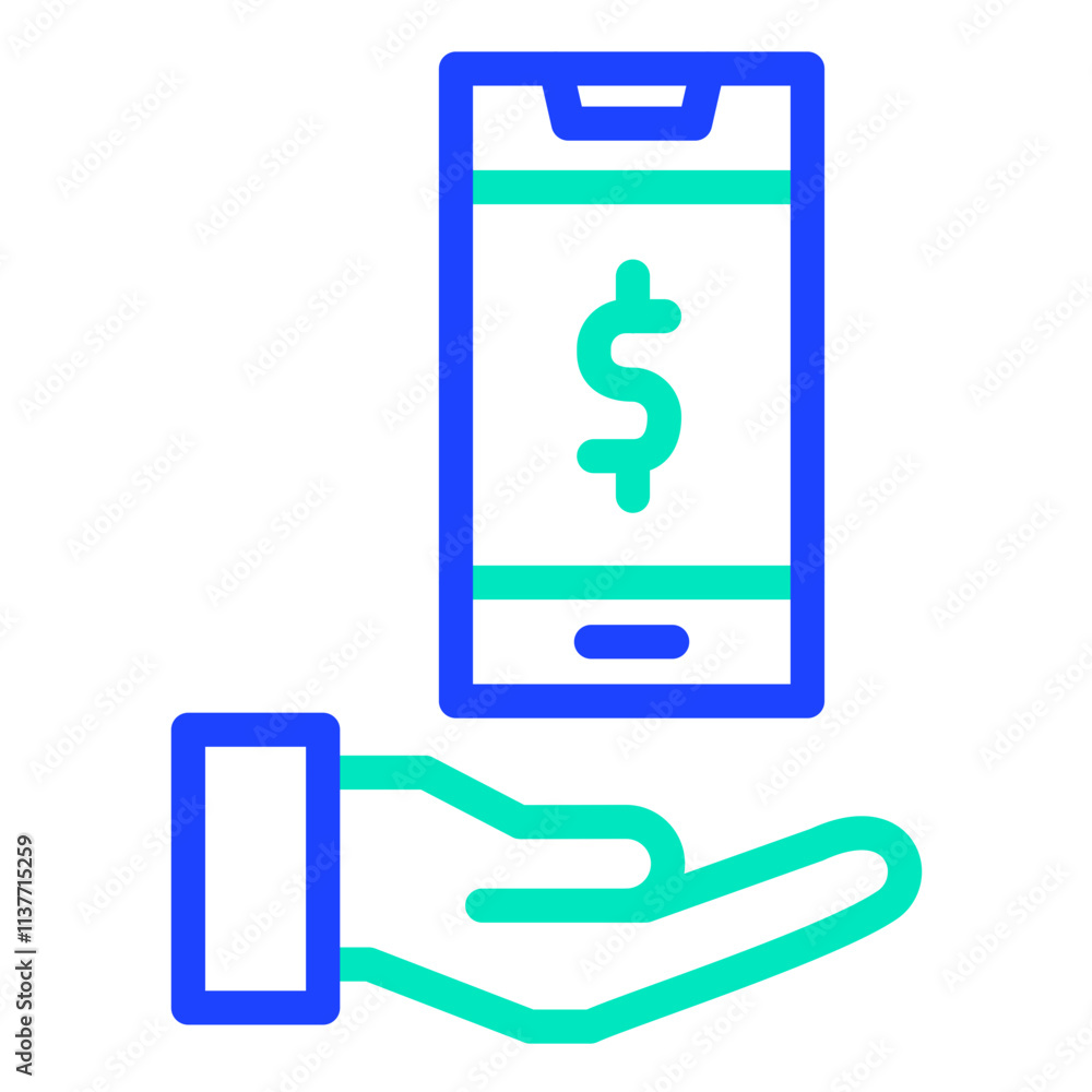 Mobile Banking Vector Icon Design Illustration Mobile Banking Vector Icon Design Illustration