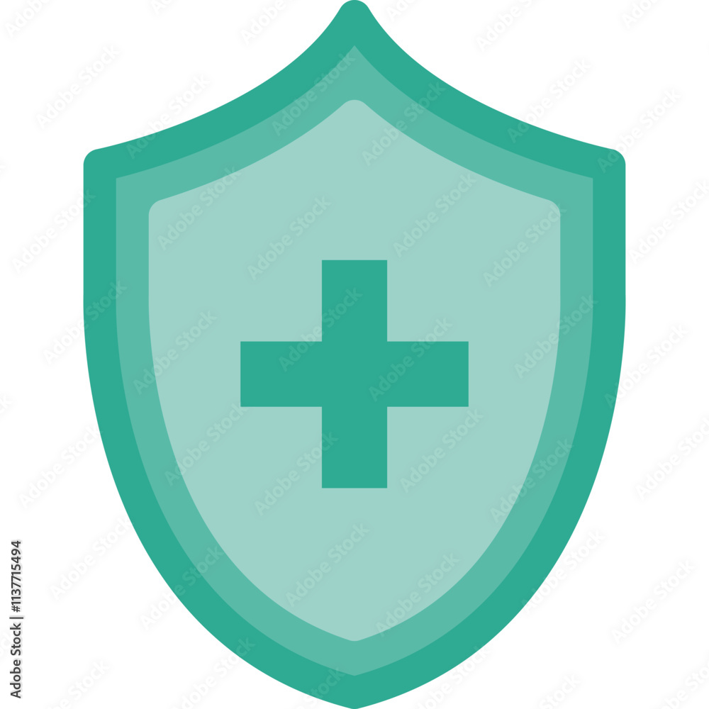 Obraz premium Simple vector icon shield, pharmacy
