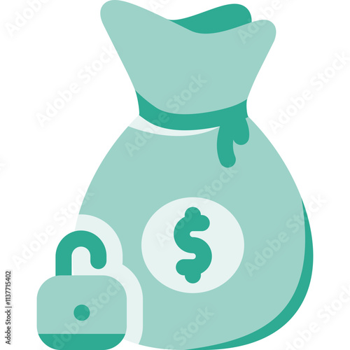 Simple vector icon money, blocked account