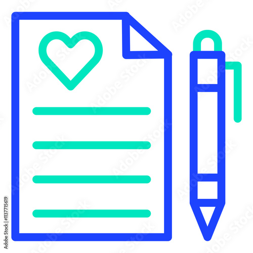 Wedding contract Vector Icon Design Illustration