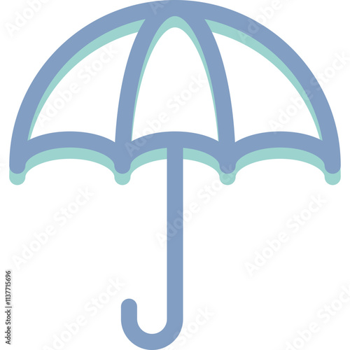 Simple vector icon open umbrella