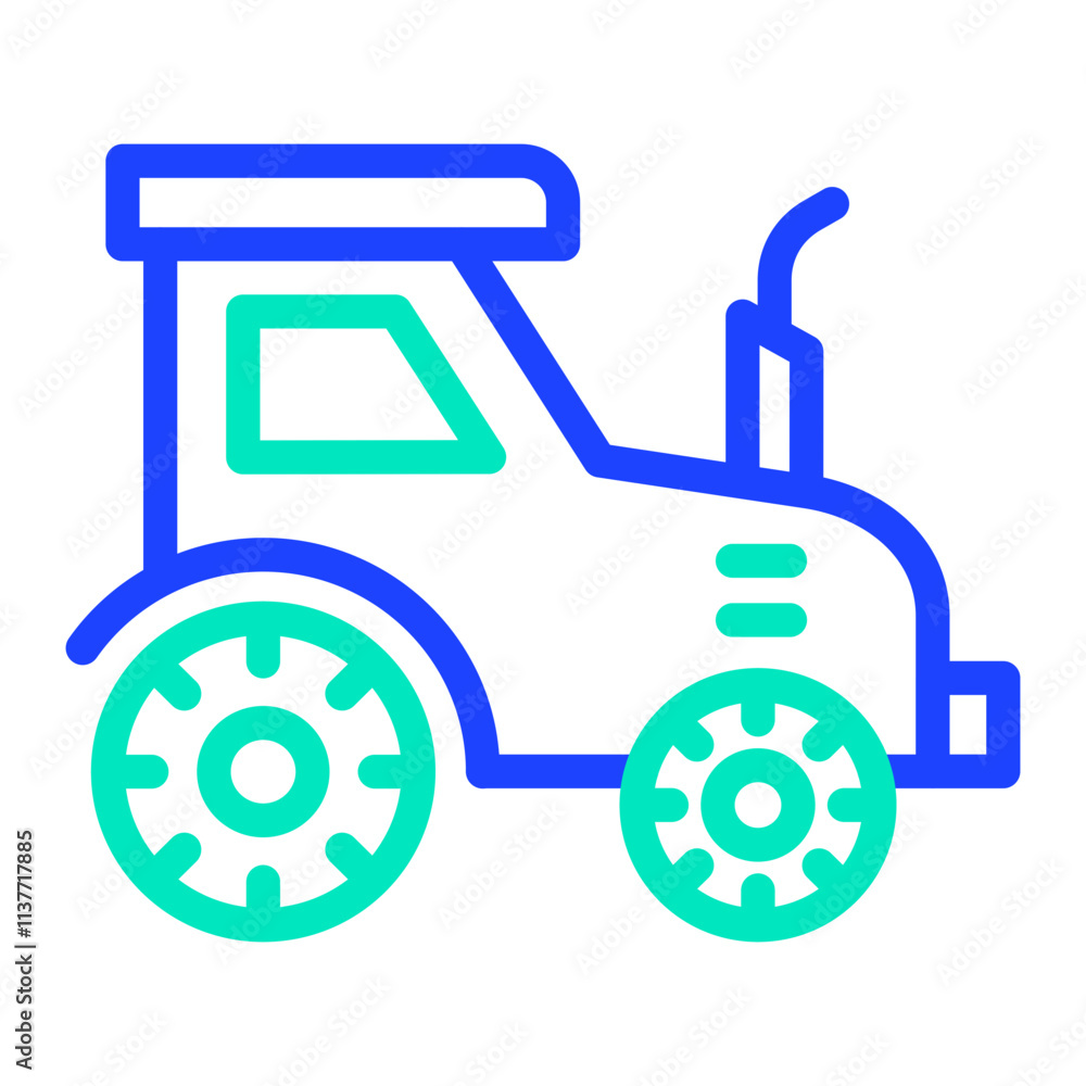 Obraz premium Tractor Vector Icon Design Illustration