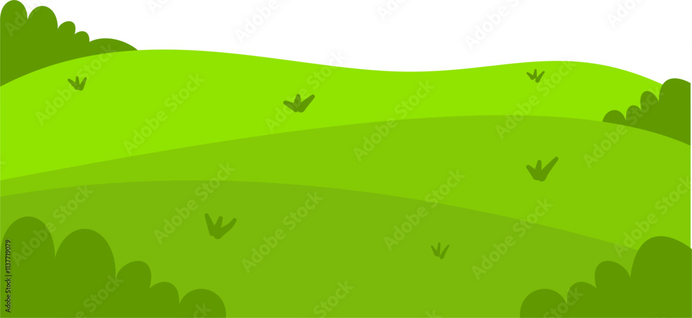 Obraz premium grass illustration lanscape