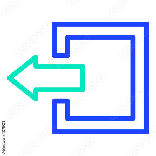 Log out Vector Icon Design Illustration