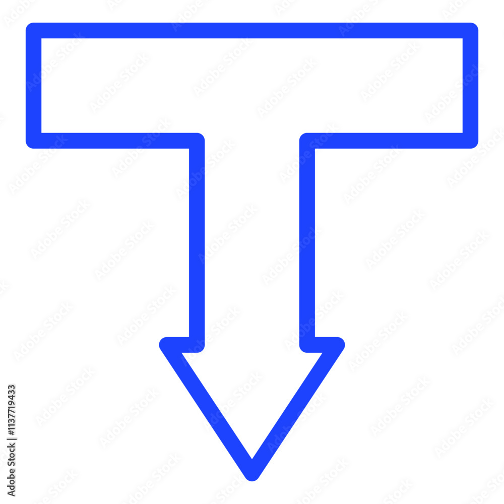 T junction Vector Icon Design Illustration T junction Vector Icon Design Illustration
