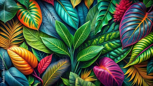 Wallpaper Mural Tropical Leaves Printable Cards & Banners: Exotic Floral Aerial Photography Design Set Torontodigital.ca