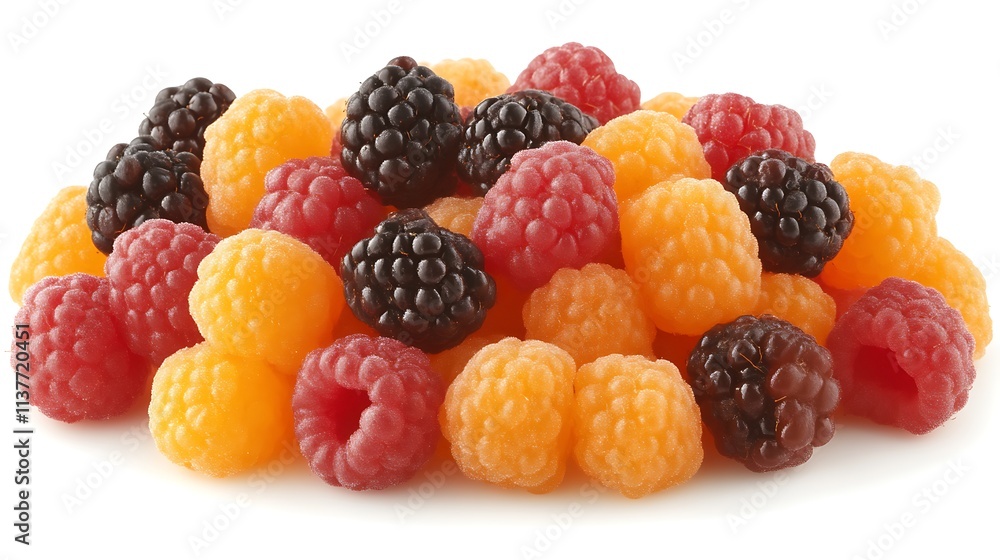 A Colorful Collection Of Raspberries And Blackberries A Colorful Collection Of Raspberries And Blackberries