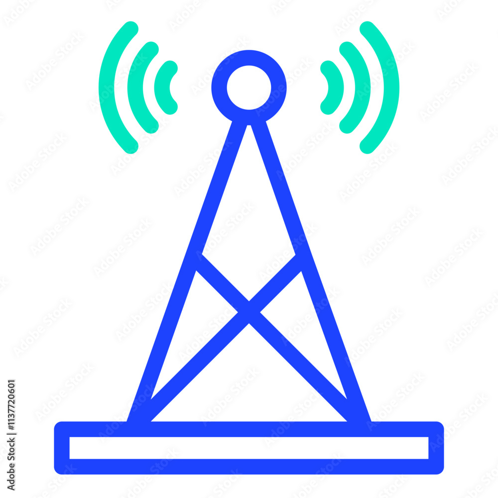 Signal tower Vector Icon Design Illustration Signal tower Vector Icon Design Illustration