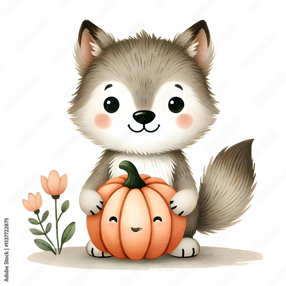 Autumn Woodland Animal Clipart Vector Illustration Autumn Woodland Animal Clipart Vector Illustration