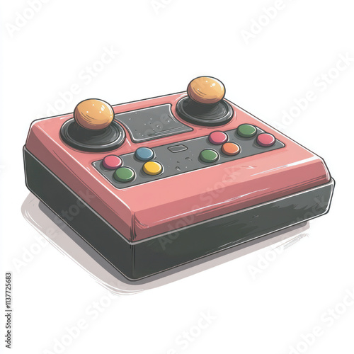 side view of a minimalist stick console game