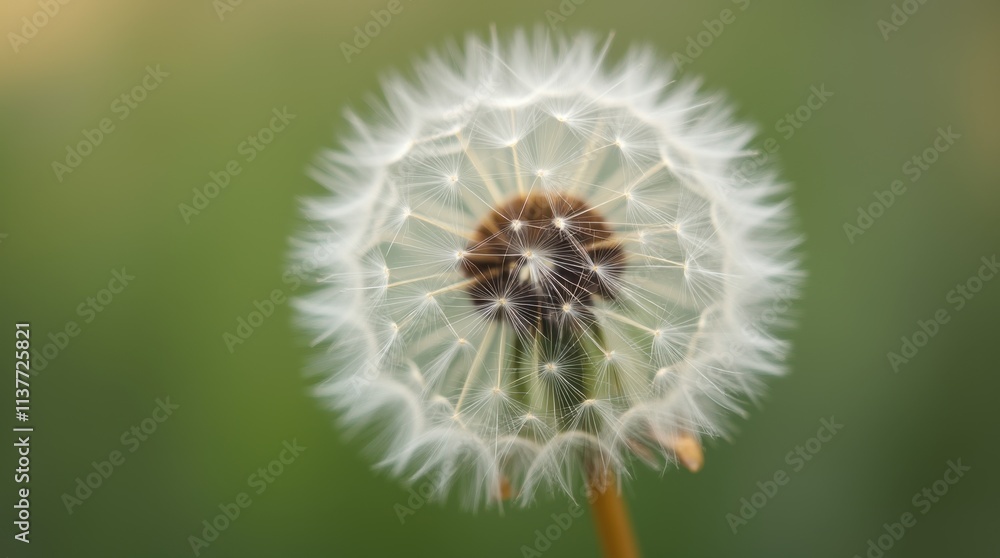 Fototapeta premium Dandelion Seed Head Macro Photograph