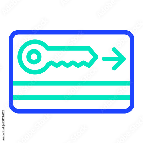 Key card Vector Icon Design Illustration