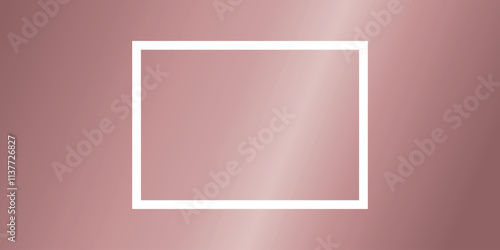 Modern horizontal banner template with white frame for decoration. Gradient metallic brown. Mocha mousse color of the year 2025 trendy. Card for web design in bisness, event. Vector illustration