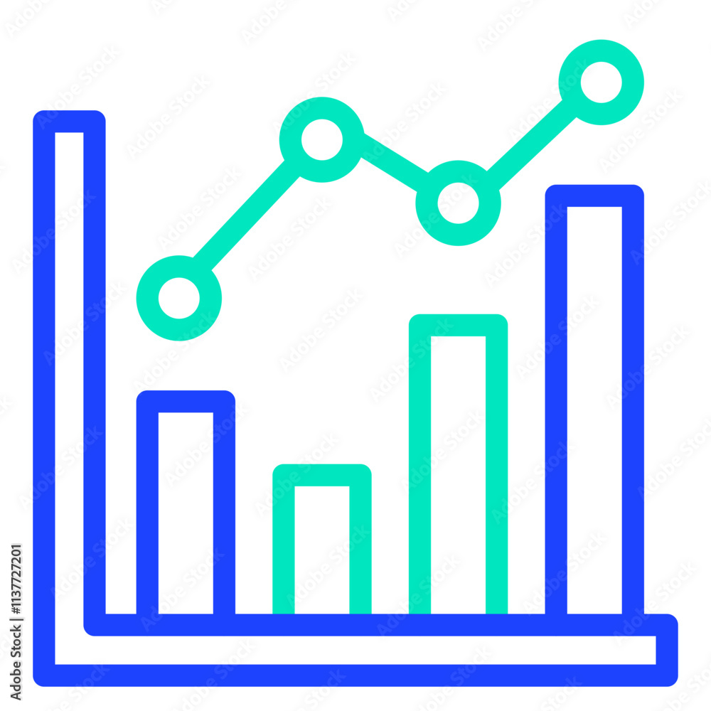 Line chart Vector Icon Design Illustration Line chart Vector Icon Design Illustration