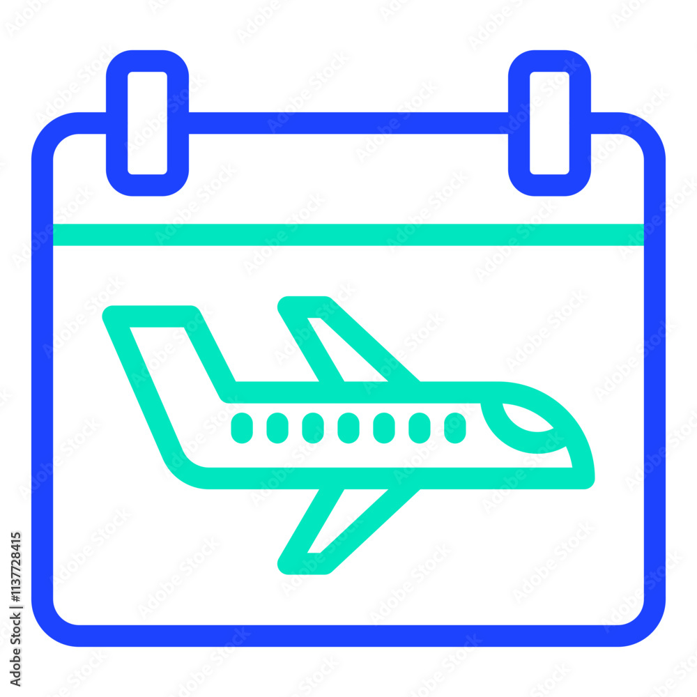 Flight calendar Vector Icon Design Illustration Flight calendar Vector Icon Design Illustration