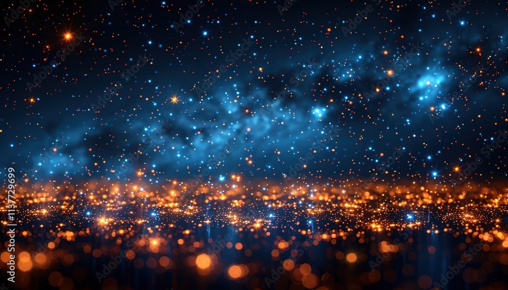 Naklejka premium fireworks over the city