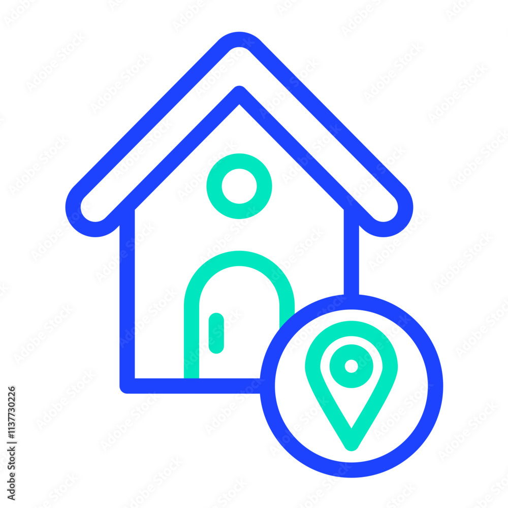 House Location Vector Icon Design Illustration