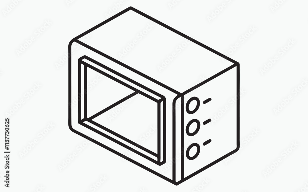Microwave line icon Microwave line icon