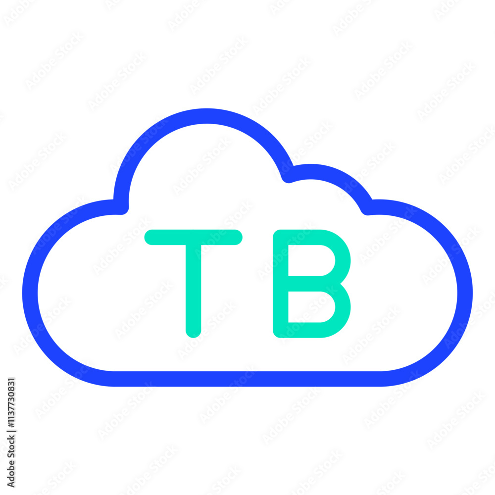Tb cloud Vector Icon Design Illustration Tb cloud Vector Icon Design Illustration