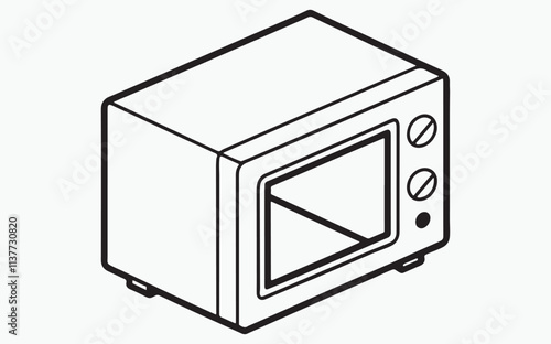 Microwave line icon