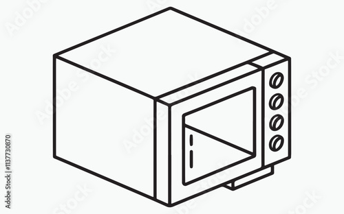 Microwave line icon