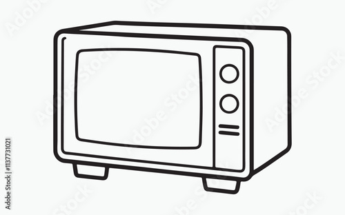 Microwave line icon