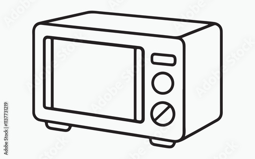 Microwave line icon