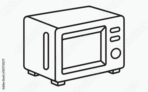 Microwave line icon