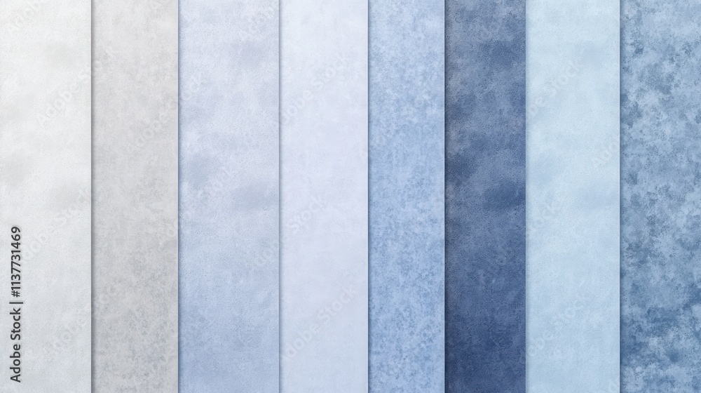 A gradient of textured blue and gray color swatches A gradient of textured blue and gray color swatches