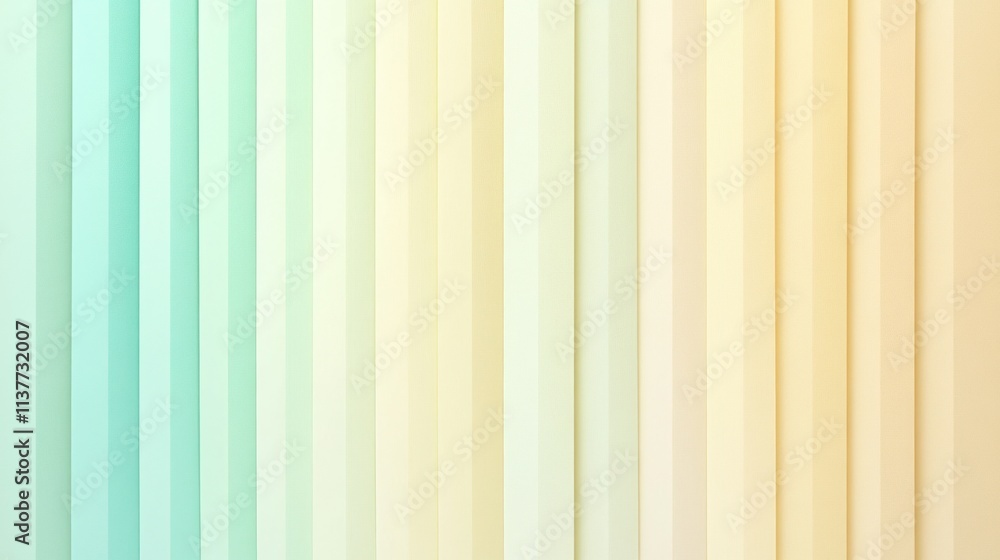 Obraz premium Vertical Stripes Of Pastel Green And Yellow Shades