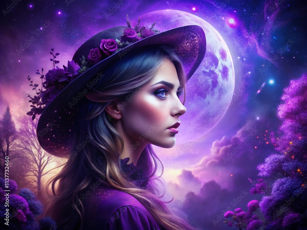 Mystical Purple Witch Wallpaper: Enchanting Fantasy Backgrounds for Desktop & Mobile