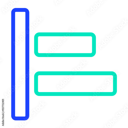 Left alignment Vector Icon Design Illustration