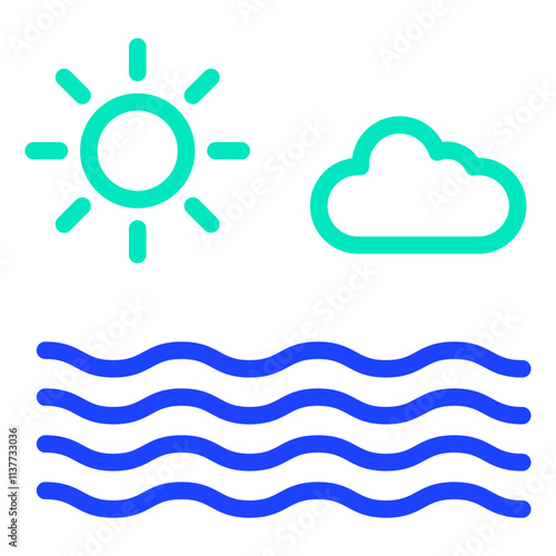 Sea Vector Icon Design Illustration