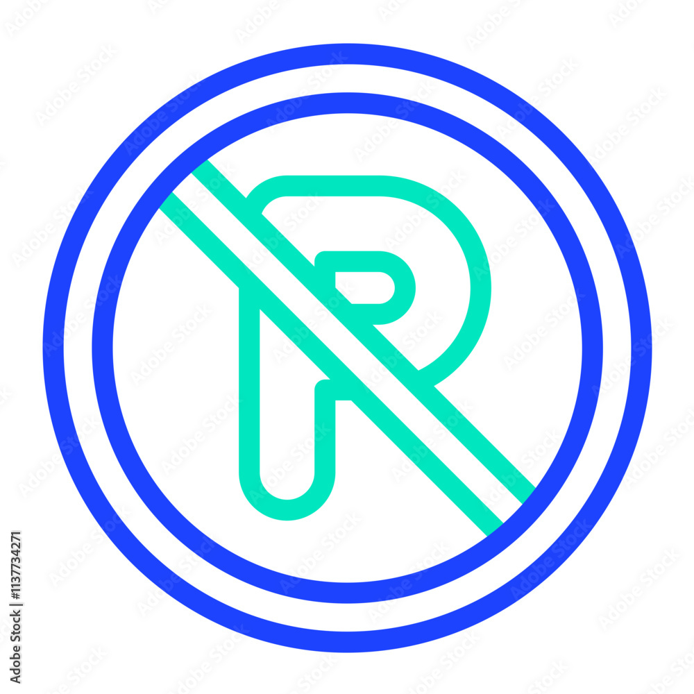 No parking Vector Icon Design Illustration No parking Vector Icon Design Illustration