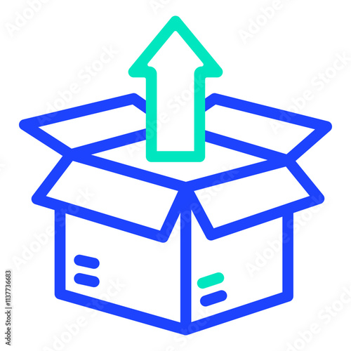 Unboxing Vector Icon Design Illustration