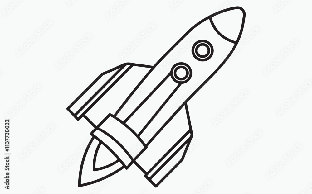 rocket line icon rocket line icon