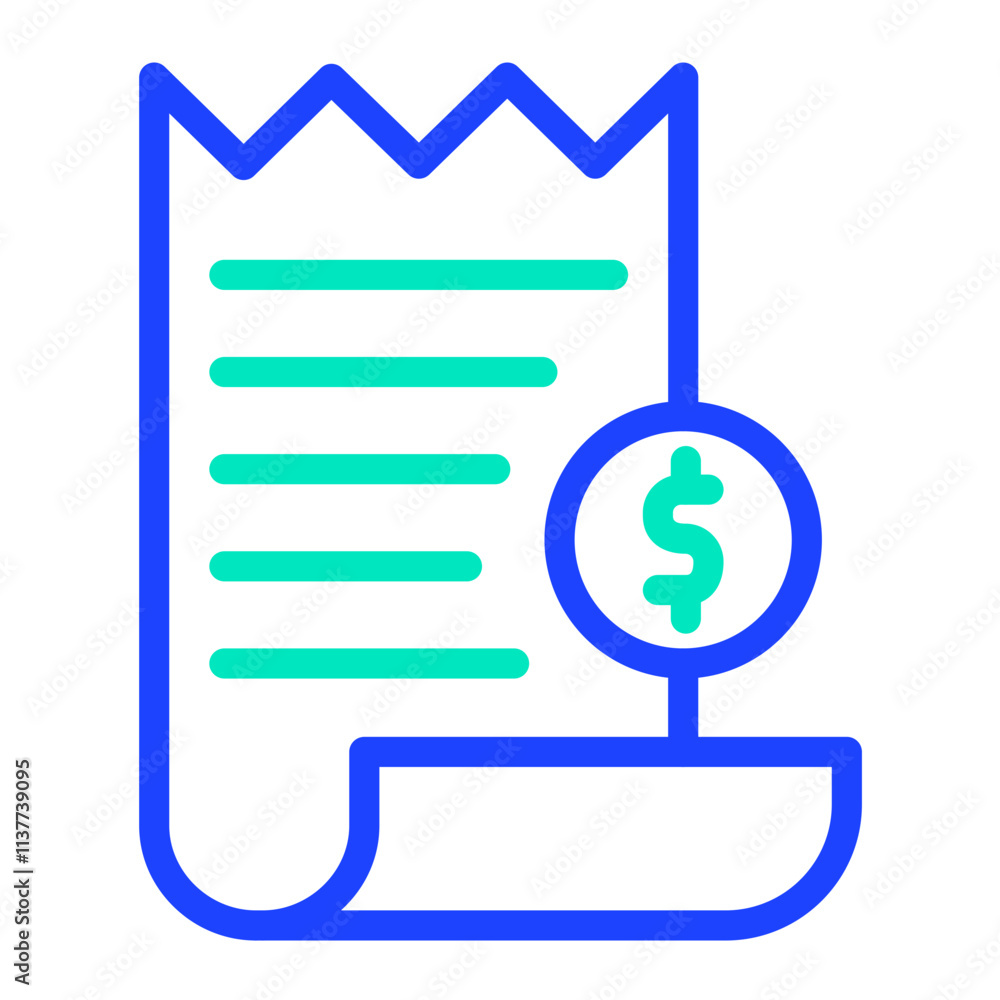 Receipt Vector Icon Design Illustration Receipt Vector Icon Design Illustration