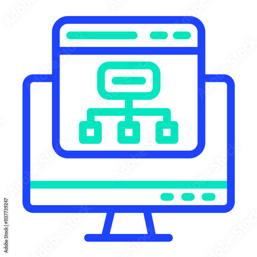 Sitemap Vector Icon Design Illustration