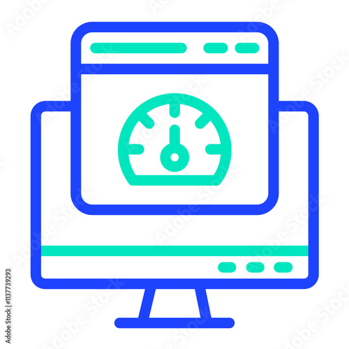 Speed test Vector Icon Design Illustration