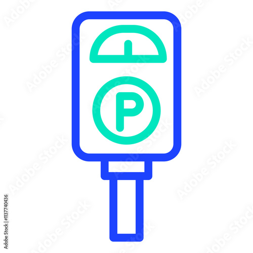 Parking meter Vector Icon Design Illustration